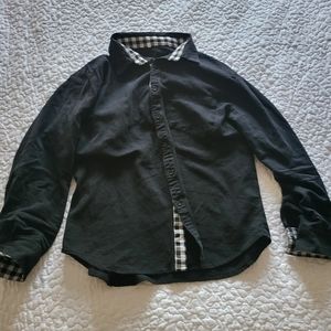 Men's Linen Cotton T Shirt Men Plaid Casual Long Sleeve Button Down Tops Shirt